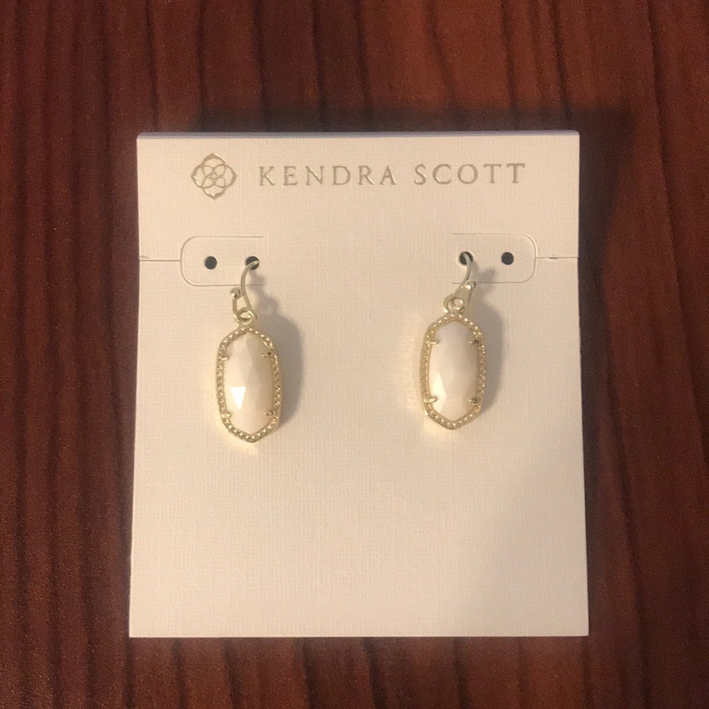 Kendra Scott Lee Gold Mother Pearl Drop Earrings